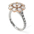 Two Tones Glamorous Diamond Halo Engagement Ring - Amaya No. 78