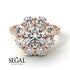 Glamorous Diamond Halo Engagement Ring - Amaya No. 2 image 6