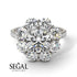Glamorous Diamond Halo Engagement Ring - Amaya No. 3