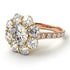 Two Tones Glamorous Diamond Halo Engagement Ring - Amaya No. 76