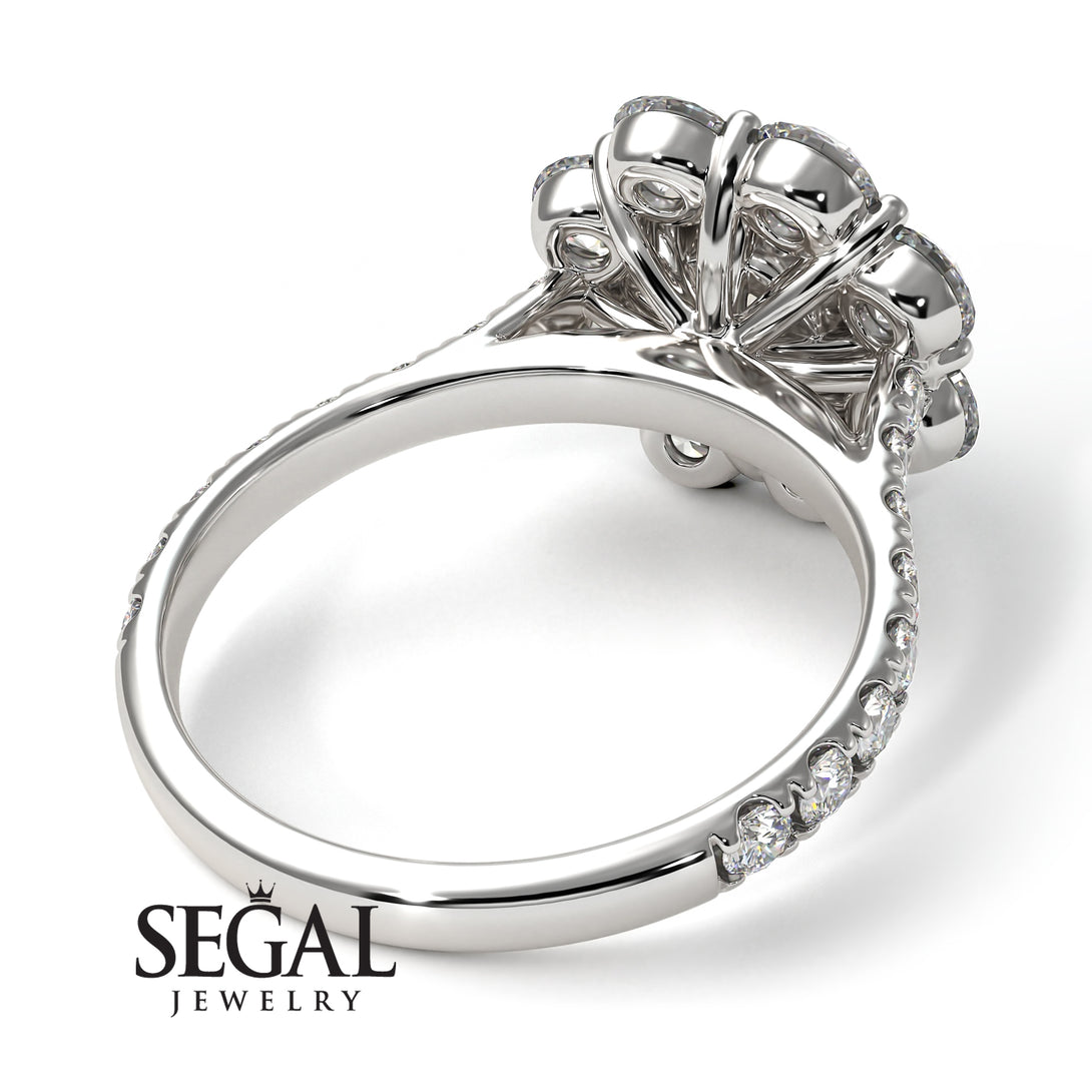 Glamorous Diamond Halo Engagement Ring - Amaya No. 3