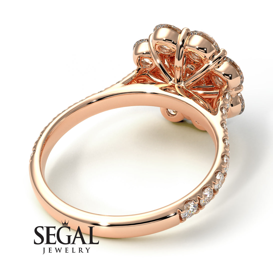 Glamorous Diamond Halo Engagement Ring - Amaya No. 2