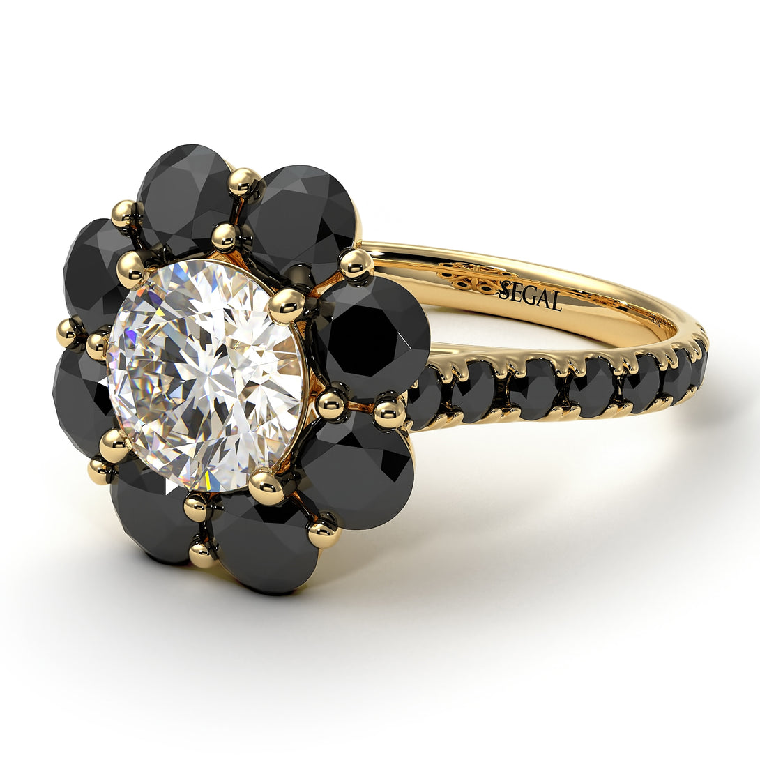 Glamorous Diamond Halo Engagement Ring - Amaya No. 31