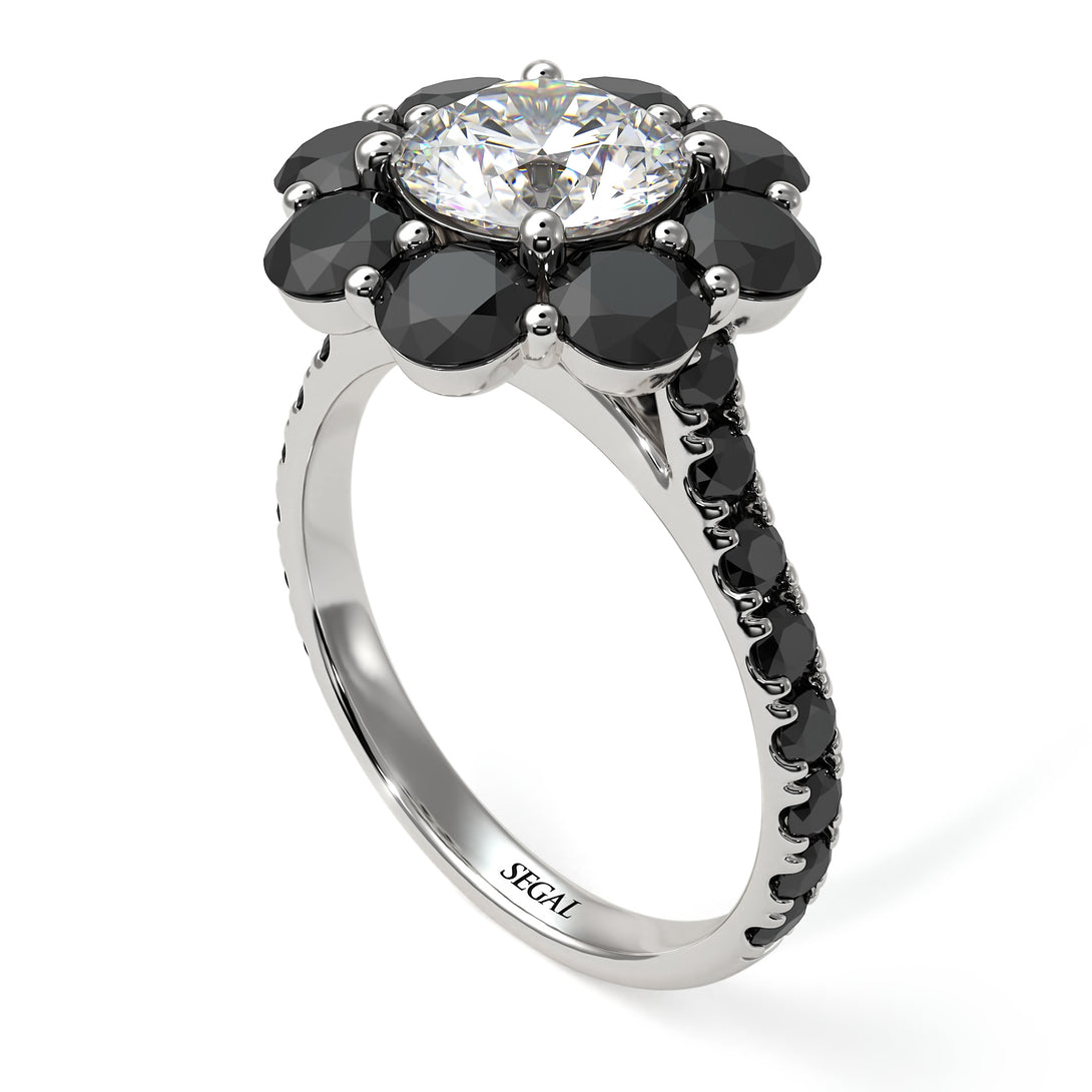 Glamorous Diamond Halo Engagement Ring - Amaya No. 33
