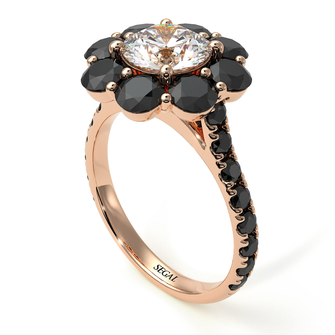 Glamorous Diamond Halo Engagement Ring - Amaya No. 32