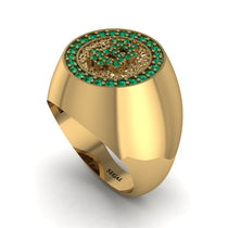 Glamorous Emerald Bitcoin Ring - Dominic No. 10 image 1