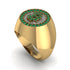 Glamorous Emerald Bitcoin Ring - Dominic No. 16