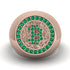 Glamorous Emerald Bitcoin Ring - Dominic No. 14