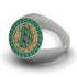 Glamorous Emerald Bitcoin Ring - Dominic No. 12 image 3