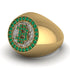 Glamorous Emerald Bitcoin Ring - Dominic No. 16