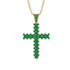 Glamorous Emerald Cross Pendant - Raymond No. 4 image 1