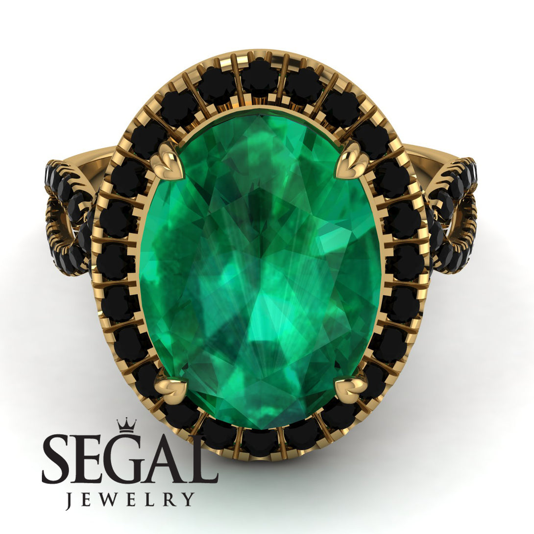 Glamorous Oval Emerald Ring - Jordyn No. 34