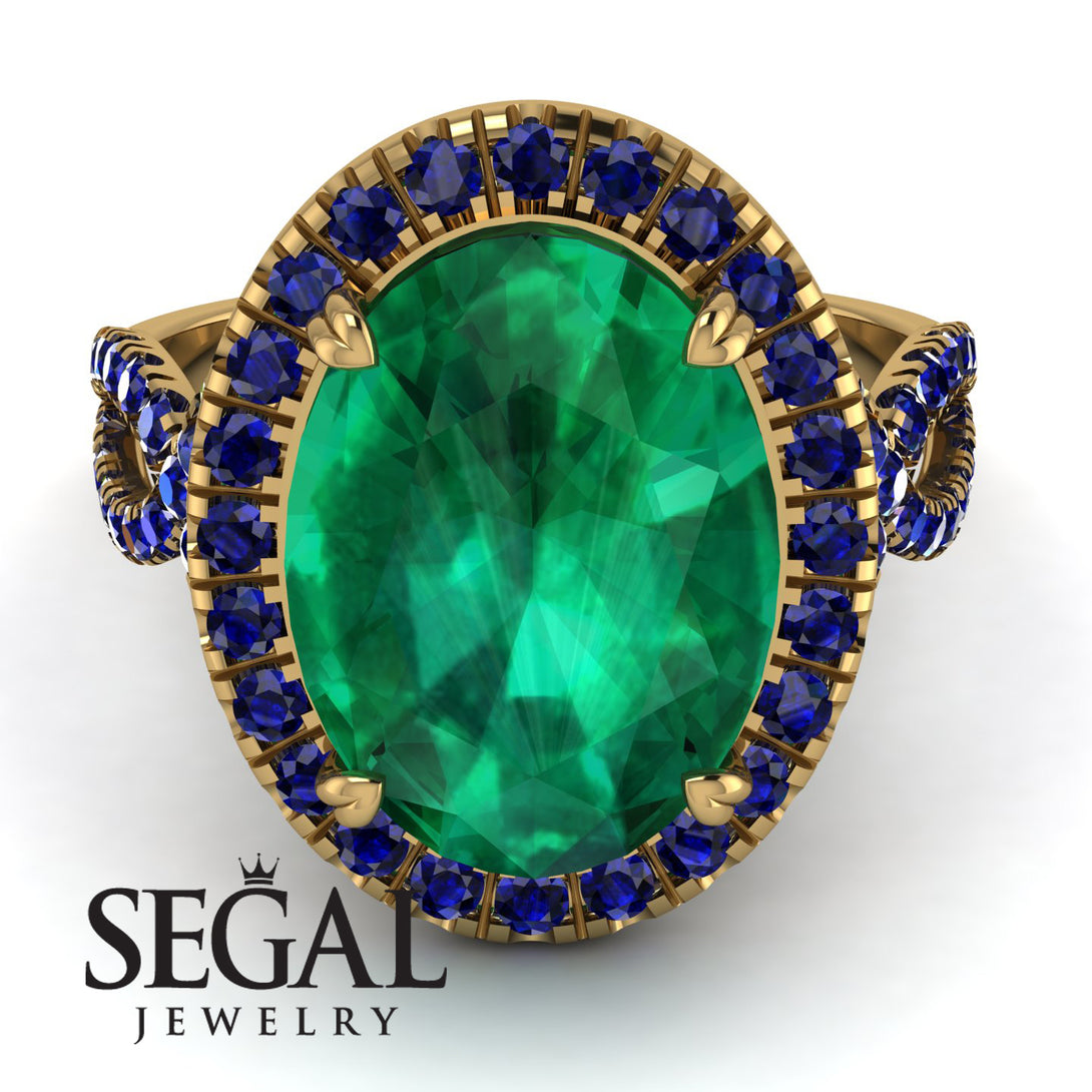 Glamorous Oval Emerald Ring - Jordyn No. 64