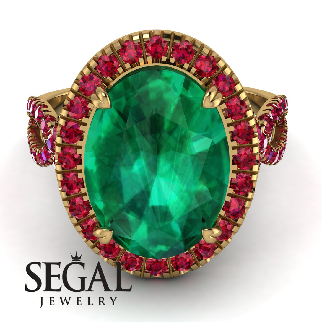 Glamorous Oval Emerald Ring - Jordyn No. 49