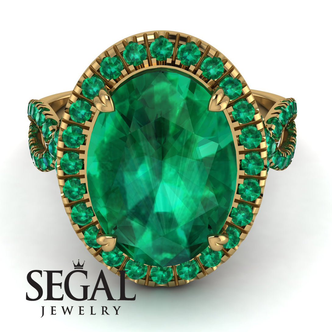 Glamorous Oval Emerald Ring - Jordyn No. 19