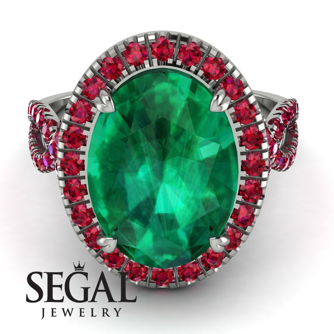 Glamorous Oval Emerald Ring - Jordyn No. 51