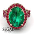 Glamorous Oval Emerald Ring - Jordyn No. 50 image 2