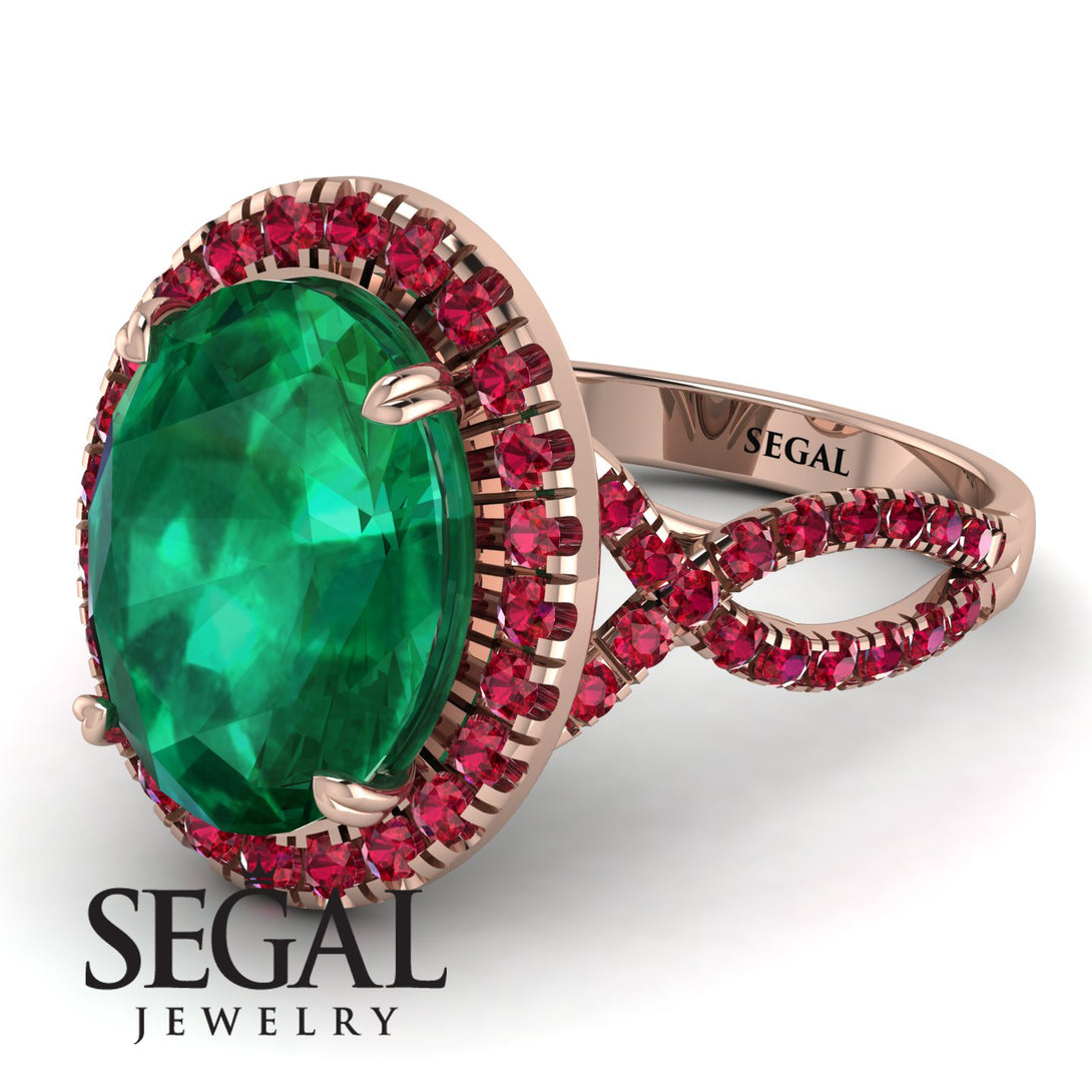 Glamorous Oval Emerald Ring - Jordyn No. 50