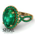Glamorous Oval Emerald Ring - Jordyn No. 19 image 10