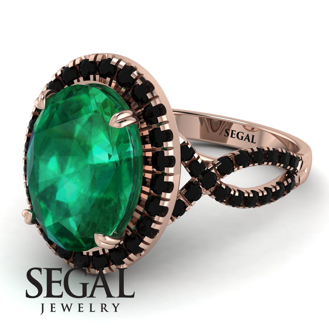 Glamorous Oval Emerald Ring - Jordyn No. 35