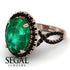 Glamorous Oval Emerald Ring - Jordyn No. 35