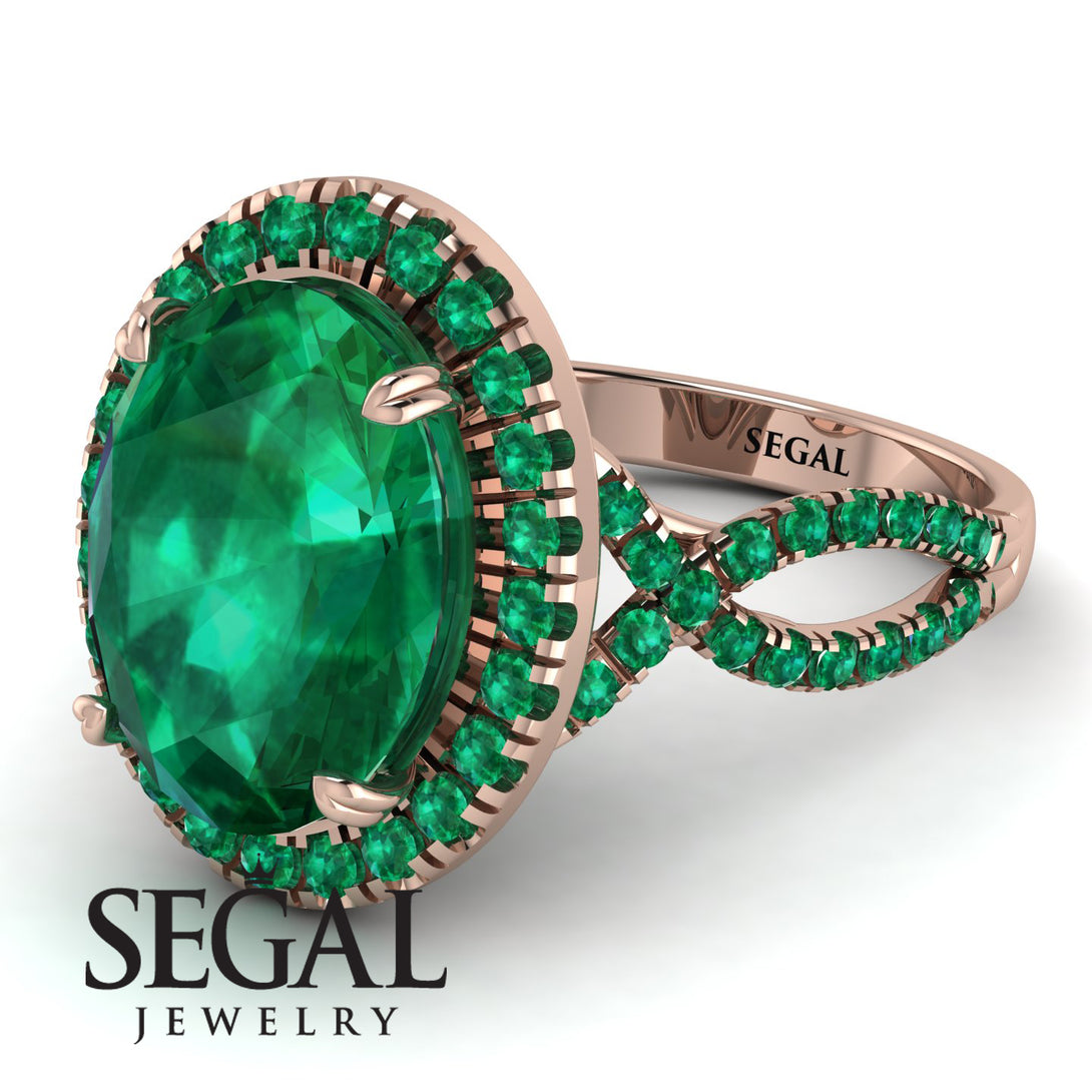 Glamorous Oval Emerald Ring - Jordyn No. 20