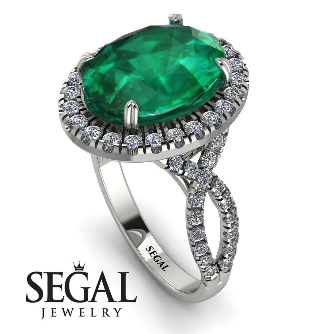 Glamorous Oval Emerald Ring - Jordyn No. 6