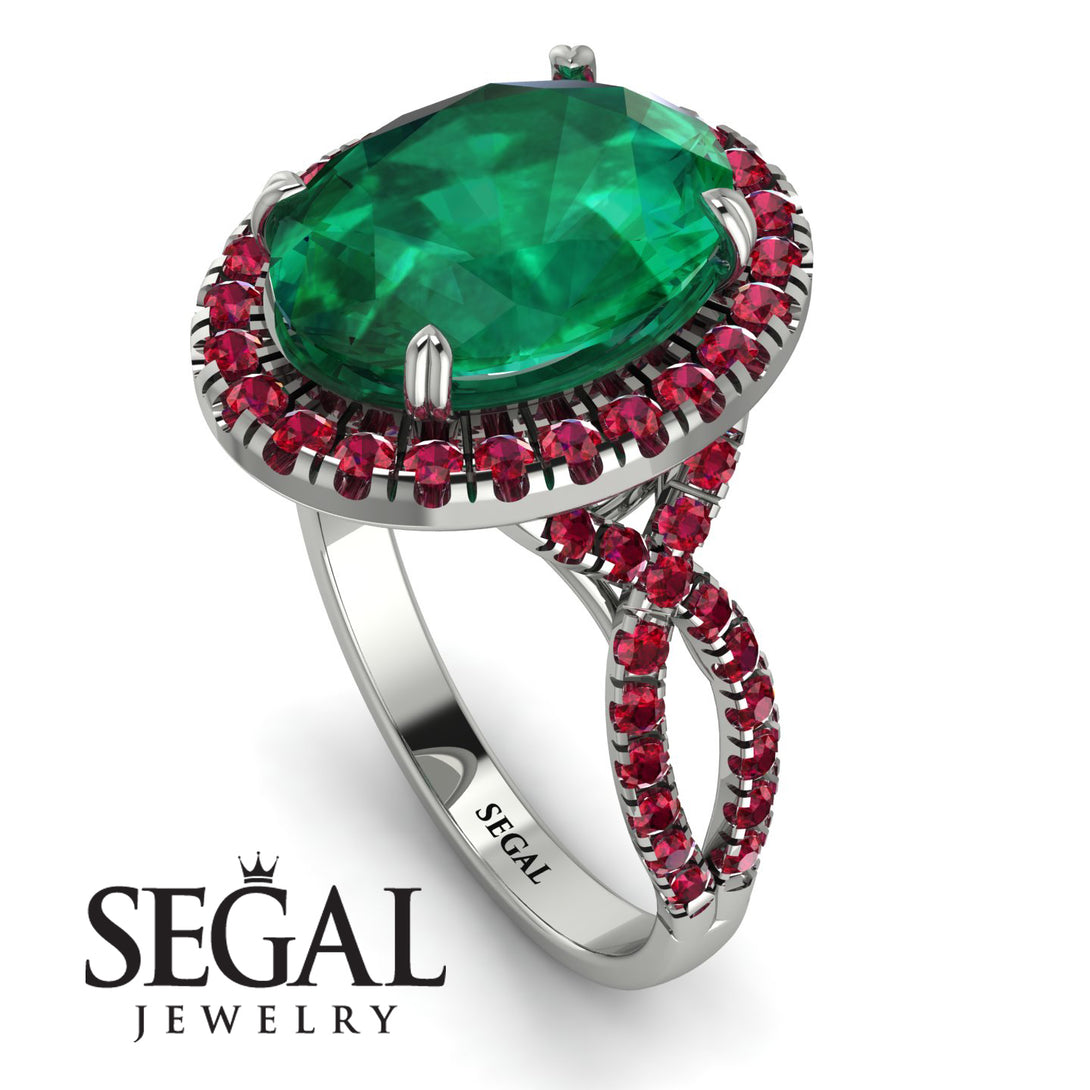 Glamorous Oval Emerald Ring - Jordyn No. 51