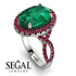 Glamorous Oval Emerald Ring - Jordyn No. 51