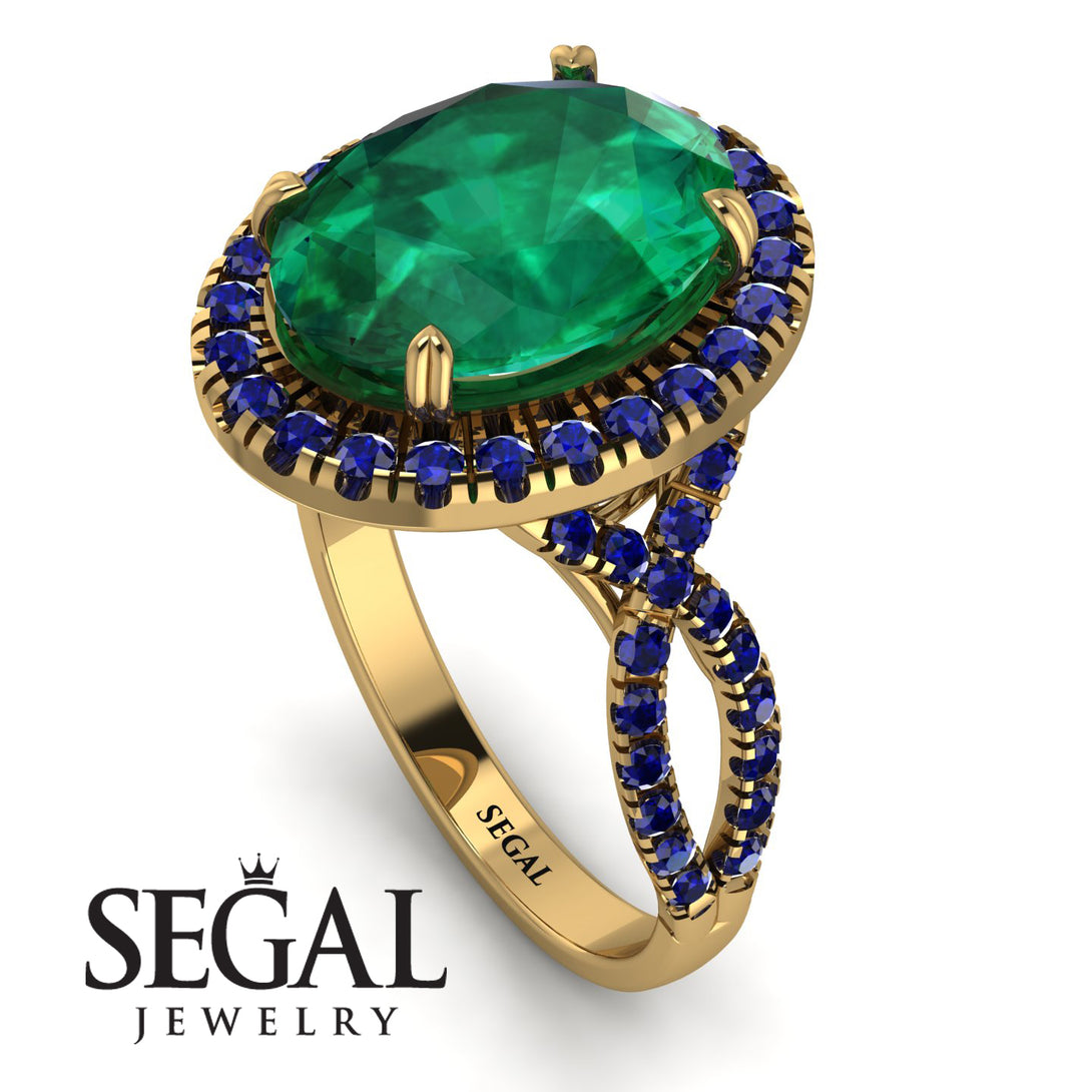 Glamorous Oval Emerald Ring - Jordyn No. 64