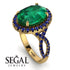 Glamorous Oval Emerald Ring - Jordyn No. 64