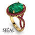 Glamorous Oval Emerald Ring - Jordyn No. 49