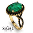 Glamorous Oval Emerald Ring - Jordyn No. 34