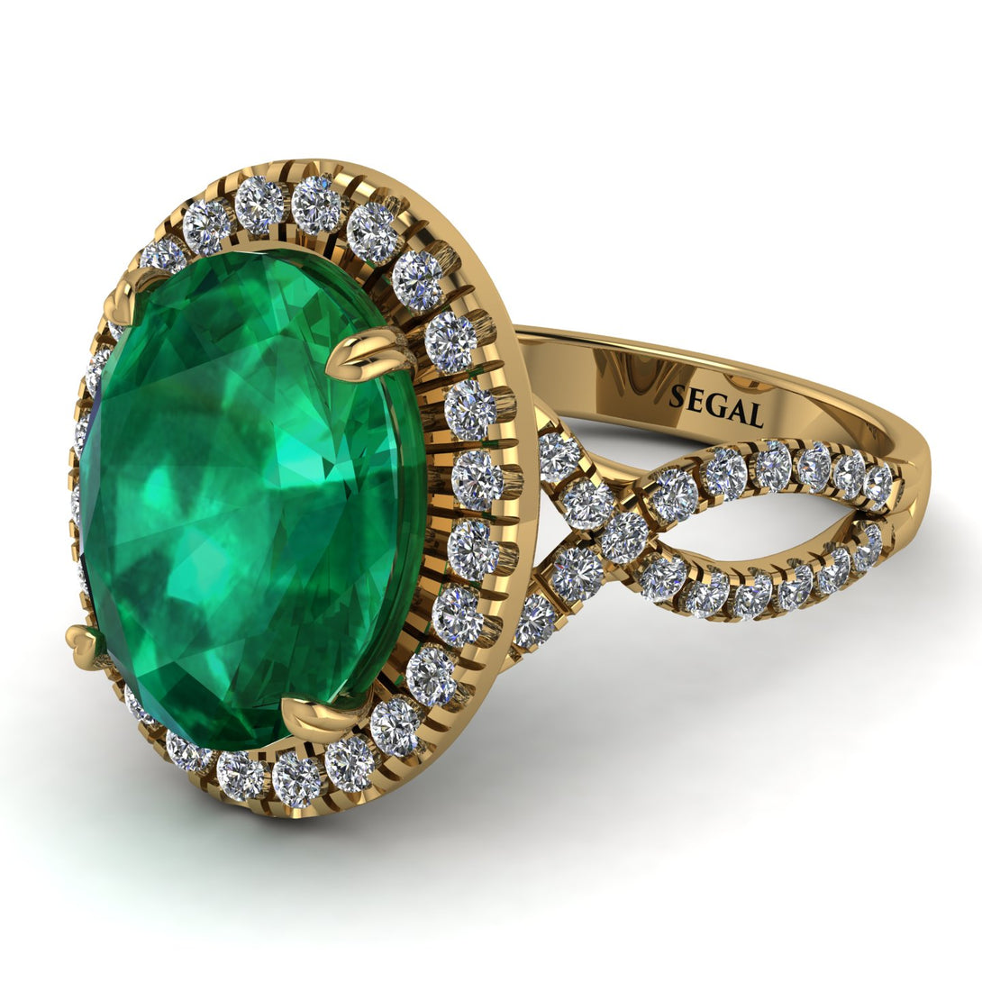 Glamorous Oval Emerald Ring - Jordyn No. 4