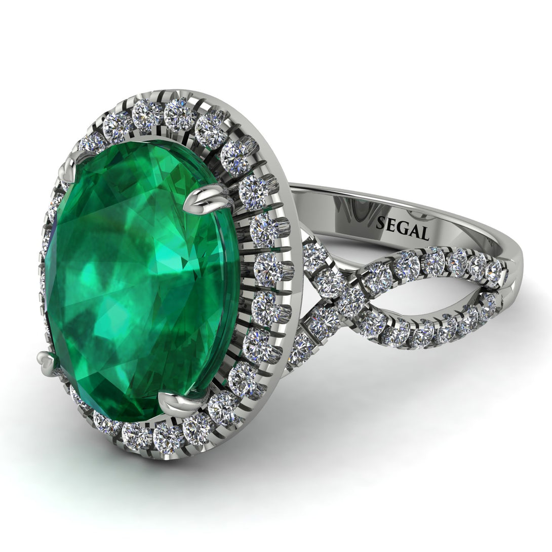 Glamorous Oval Emerald Ring - Jordyn No. 6