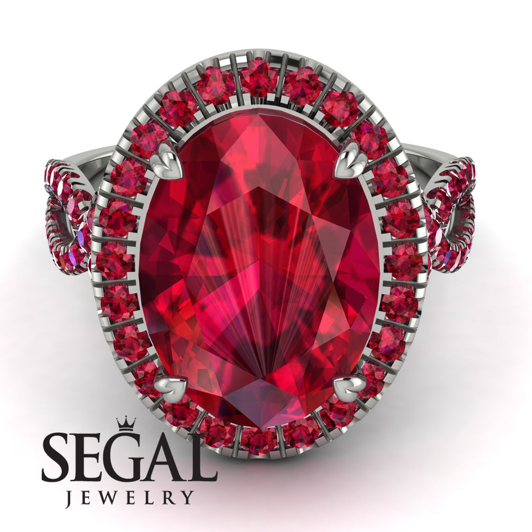 Glamorous Oval Ruby Ring - Jordyn No. 57