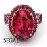 Glamorous Oval Ruby Ring - Jordyn No. 57