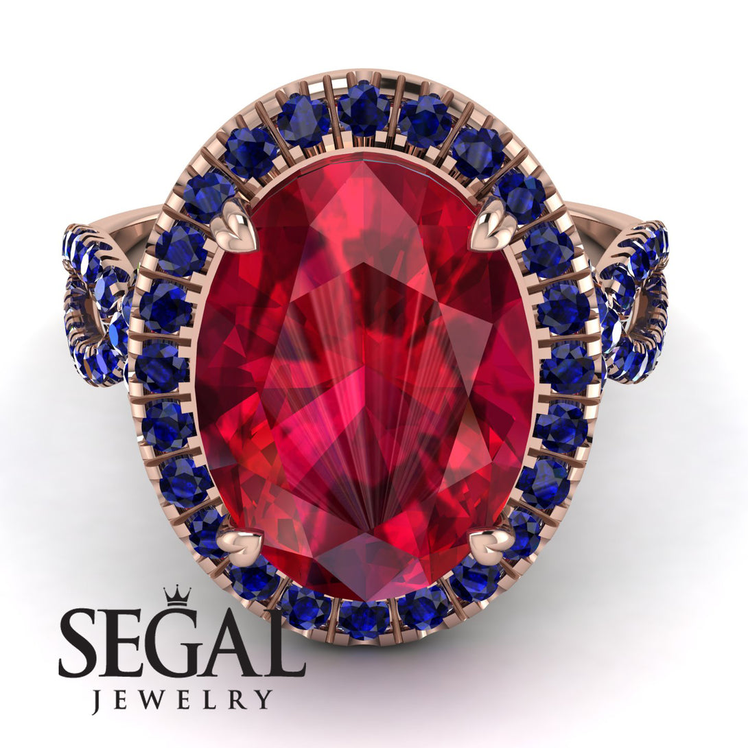 Glamorous Oval Ruby Ring - Jordyn No. 71