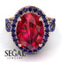 Glamorous Oval Ruby Ring - Jordyn No. 71