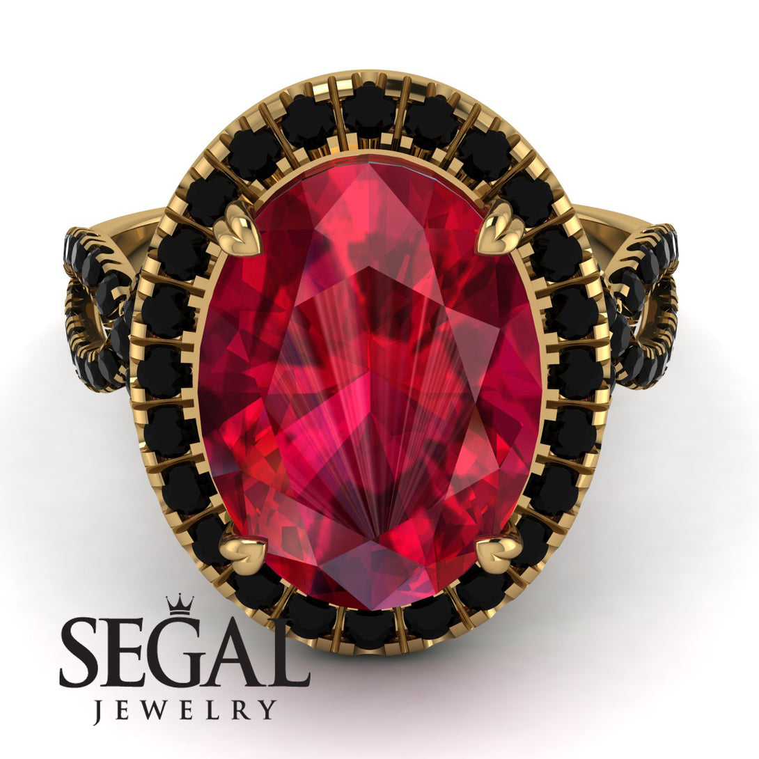 Glamorous Oval Ruby Ring - Jordyn No. 40