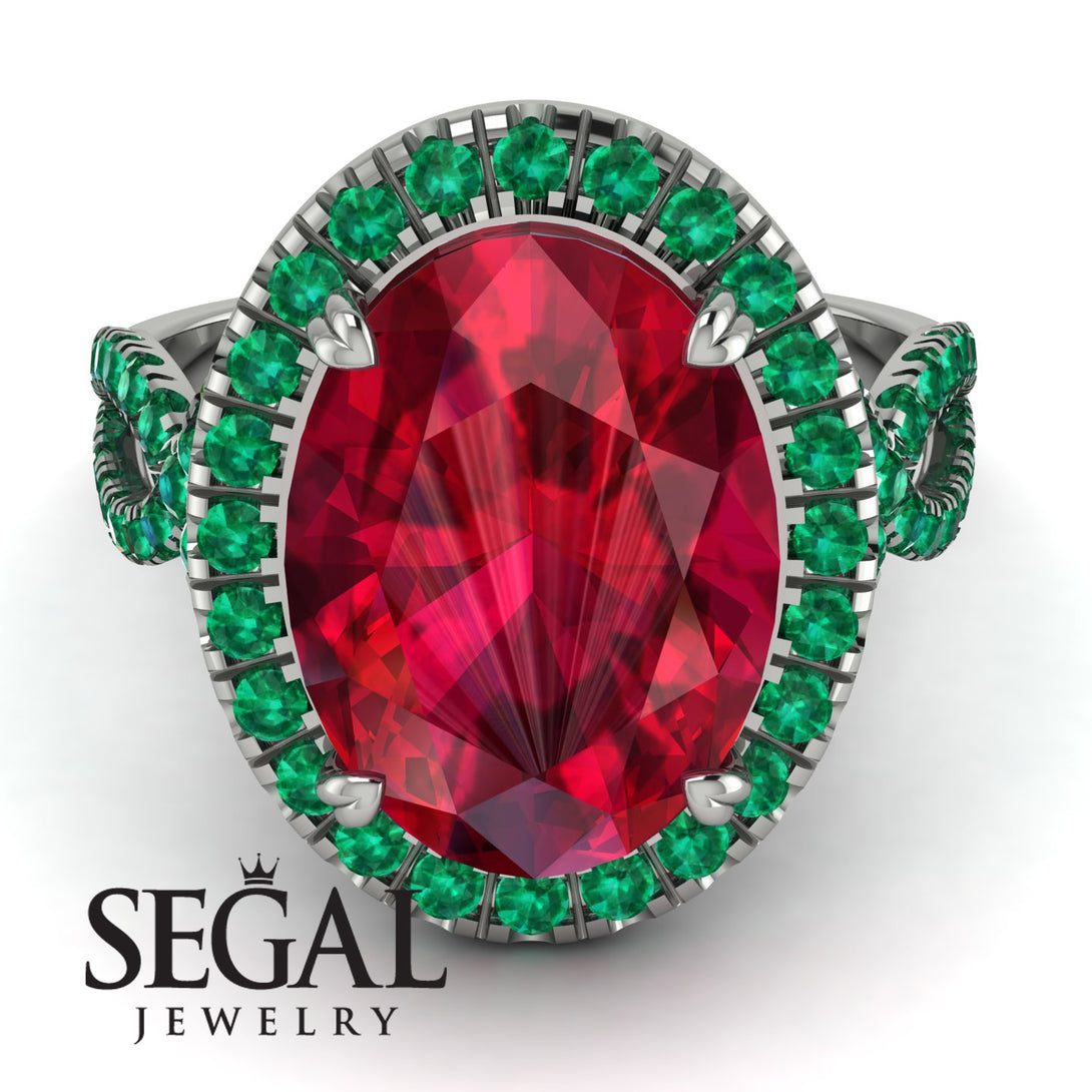 Glamorous Oval Ruby Ring - Jordyn No. 27