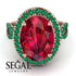 Glamorous Oval Ruby Ring - Jordyn No. 26