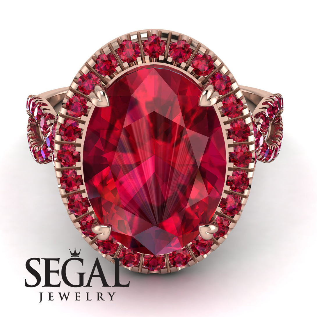 Glamorous Oval Ruby Ring - Jordyn No. 56