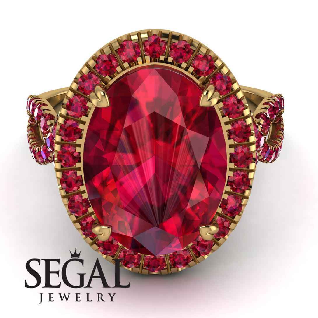 Glamorous Oval Ruby Ring - Jordyn No. 55