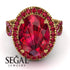 Glamorous Oval Ruby Ring - Jordyn No. 55 image 2