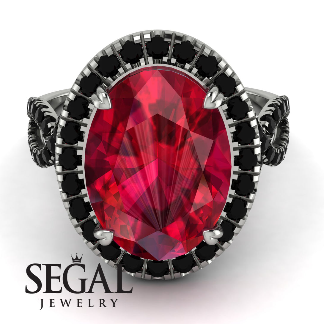 Glamorous Oval Ruby Ring - Jordyn No. 42