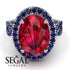 Glamorous Oval Ruby Ring - Jordyn No. 72 image 2
