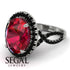 Glamorous Oval Ruby Ring - Jordyn No. 42