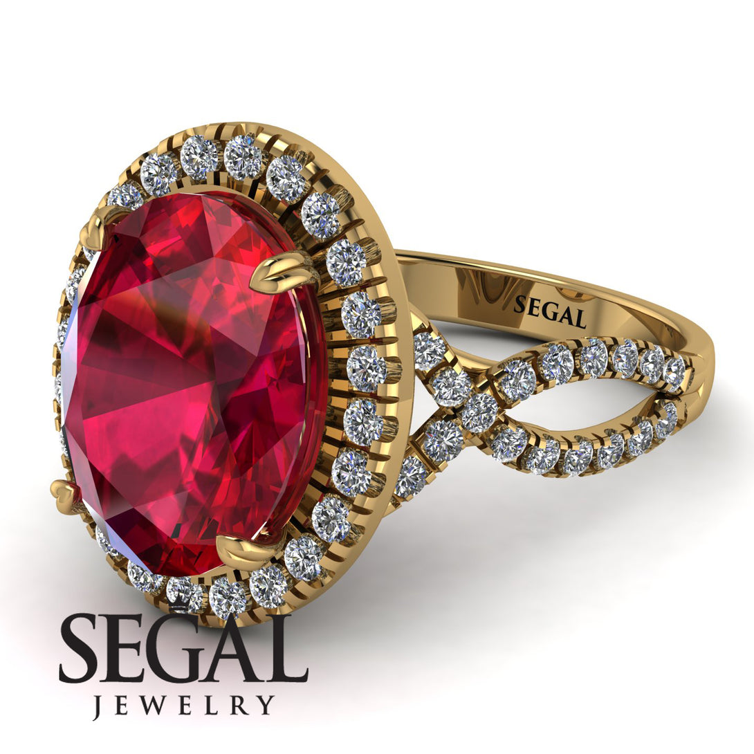 Glamorous Oval Ruby Ring - Jordyn No. 10