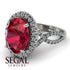 Glamorous Oval Ruby Ring - Jordyn No. 12